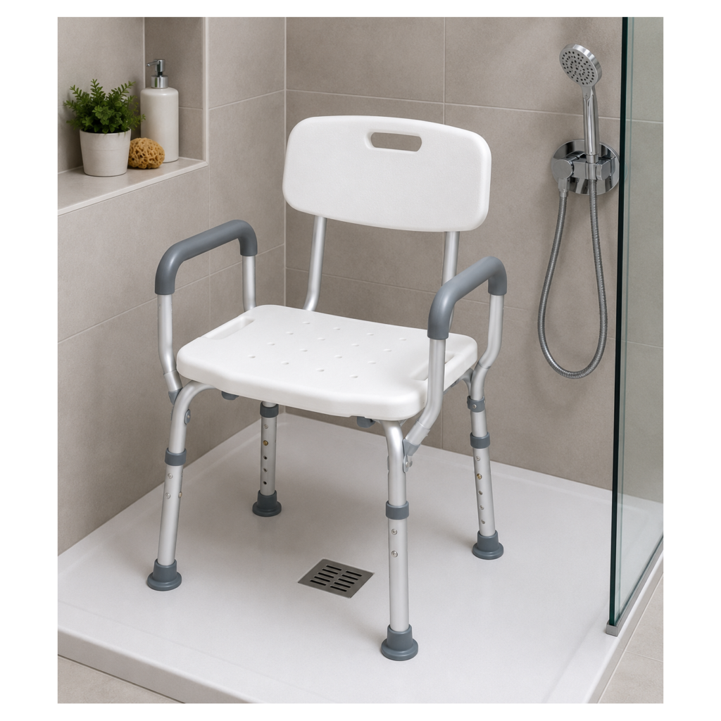 Sedia doccia con schienale